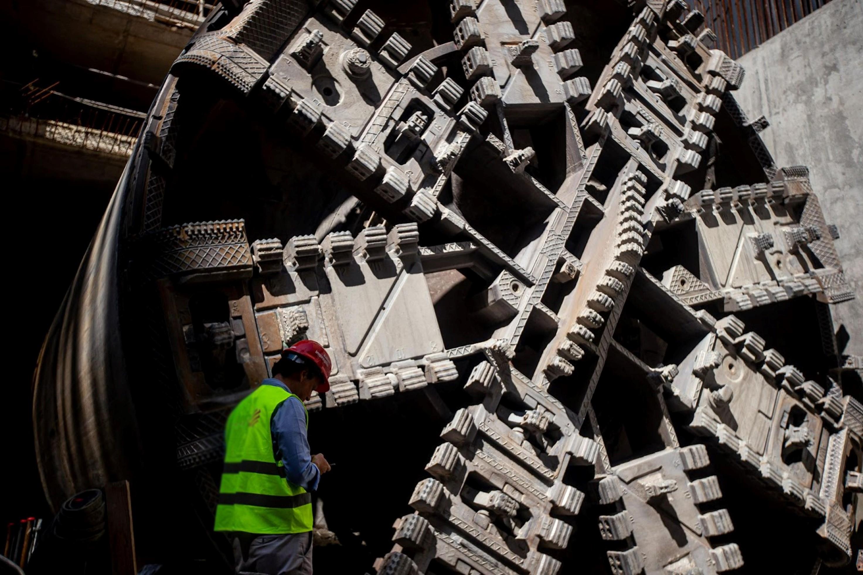 Particolare di una TBM