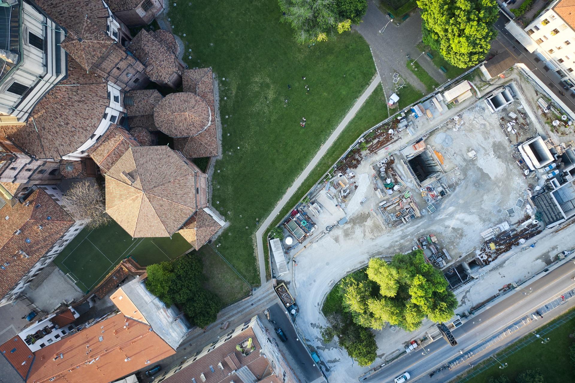 La stazione Vetra in costruzione